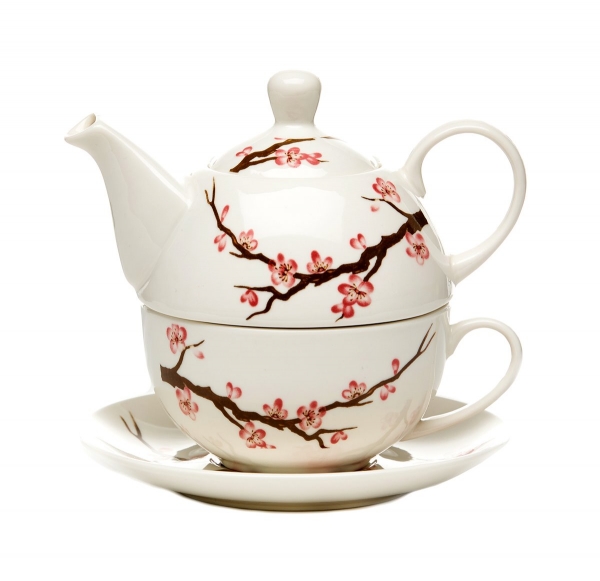 caraffa e piattino Tea for One Set Cherry Blossom 