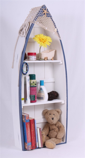 Bootsregal 011 Stand Regal 91 cm Holzregal Boot Kasten Schiff Shabby Look maritim Dekor