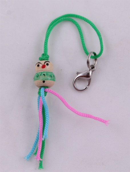 Glückspüppchen glücksbringer Schlüsselanhänger grün Karabiner Haken Anhänger 13 grün
