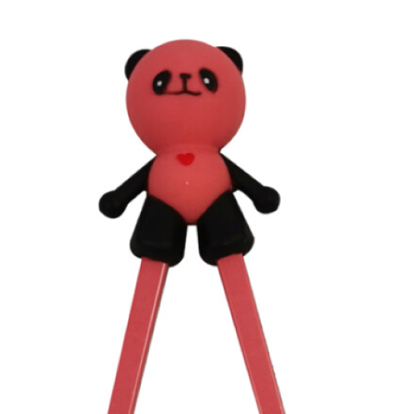 082 Chopsticks Essstäbchen Stäbchen Kinder Helfer Panda Bär Family rosa pink 