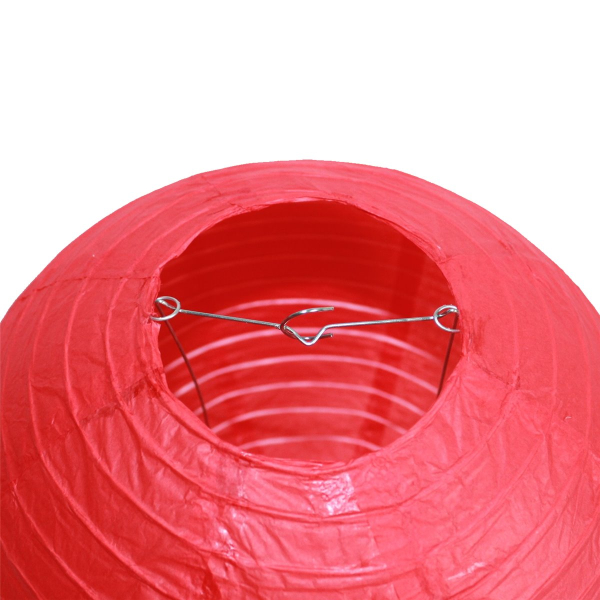 500, Lampion 1 Stk Papier rot rund ca 20 cm Ø China Lampe Laterne