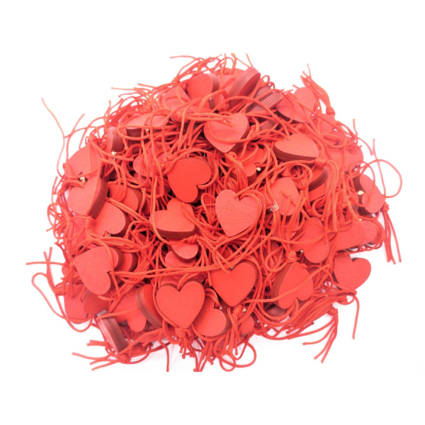 Herz Anhänger 20 Stk Holz Schlüsselanhänger Hochzeit  Deko Herzen Emoji 