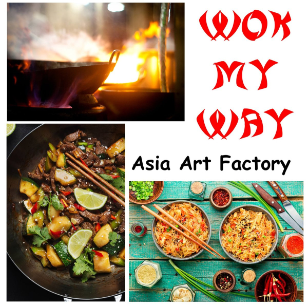 Wok Pfanne 40 cm Ø Eingebrannt rund Boden Carbon Stahl Holzgriff Gas Herd Grill