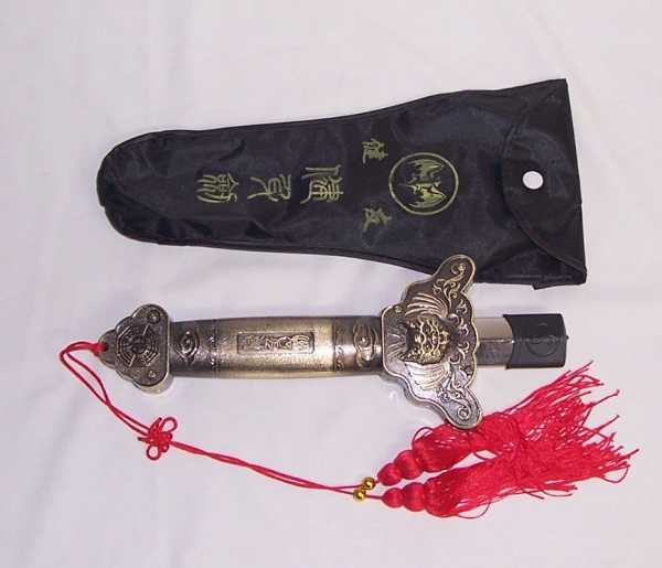 Teleskop Schwert 03 Tai Chi Kung Fu Deko Metall Übungschwert