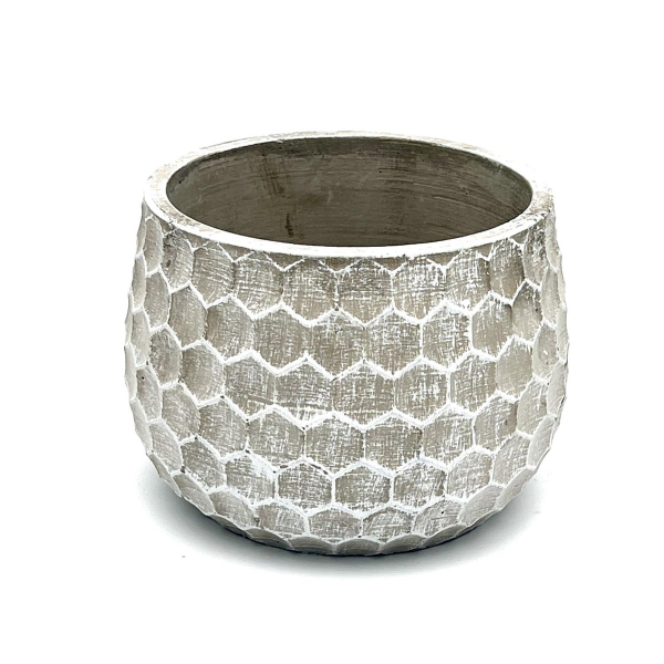 Blumentopf Hängetopf Pflanztopf Pflanzschale rund Beton Topf Kübel Ø 15 cm, 16-2