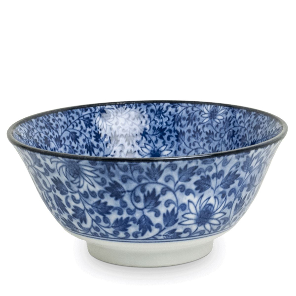 5 Stk Set Japan Reisschalen Matcha Dessert Suppe Müsli Porzellan blau Ø 15 cm, nr 70