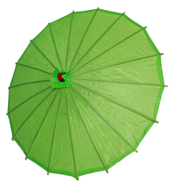 Sonnenschirm 022 Deko Schirm Ø55 cm Kunstfaser grün Bambus Holz Bali Asia