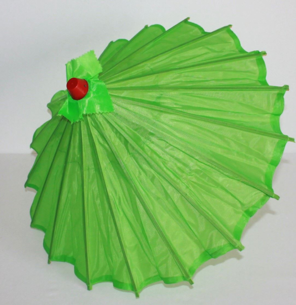 Sonnenschirm 022 Deko Schirm Ø55 cm Kunstfaser grün Bambus Holz Bali Asia