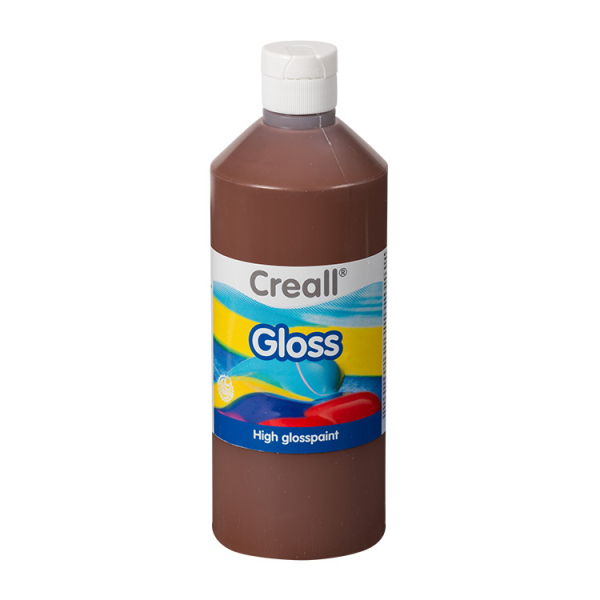 Creall Gloss Glanzfarbe 500 ml Braun Plakatfarbe Farbe Kinder Malen Malfarbe