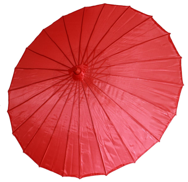 Sonnenschirm 301 Papierschirm Ø 84 cm Dekoschirm rot Bambus Holz Bali Schirm Bemalen