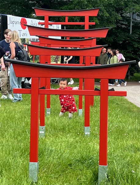 Torii 23 Gate Holzbogen Torbogen Garten Tor Holz Schrein Japan japanisch Asien