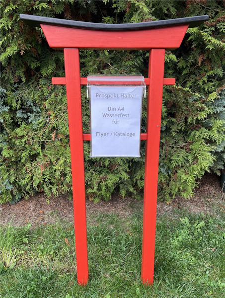 Prospekt Box Prospektständer Torii Gate Holz Schrein Japan japanisch Asien 09