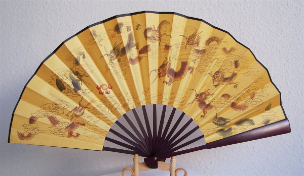 029 B-Ware Fächer Dekofächer Handfächer Sommerfächer Asien Holz