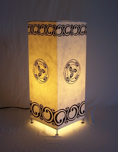 Deko Leuchte 022 B-Ware Tischlampe  Lampe weiß eckig Stimmungsleuchte 36x13x13