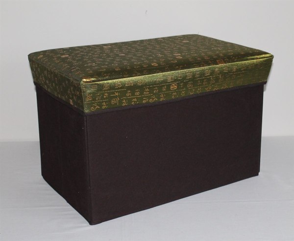 02 Sitzkiste Sitzhocker Spielzeugkist Kiste Truhe Schatzkiste Stoff 50x30x30cm