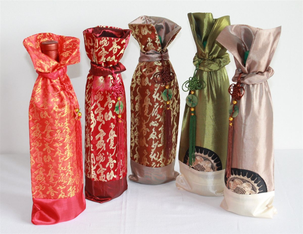 07-6 Weinflaschen Beutel 6 Stk Weinkleid Weintüte Flaschentüte Geschenktüte