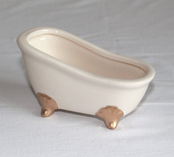 Seifenschale Seife Ablage Schale Zier Mini Badewanne Keramik Antik 