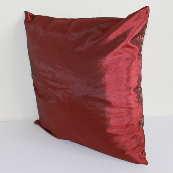 Kissen 420 Kissenhülle Kissenbezug Kopfkissen Bezug Deko China Stoff 40x40 rot 