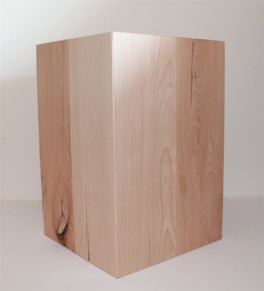 01 Sitzblock Massiv Holz Block Sitzhocker Buche Sitzwürfel 45x30x30 cm