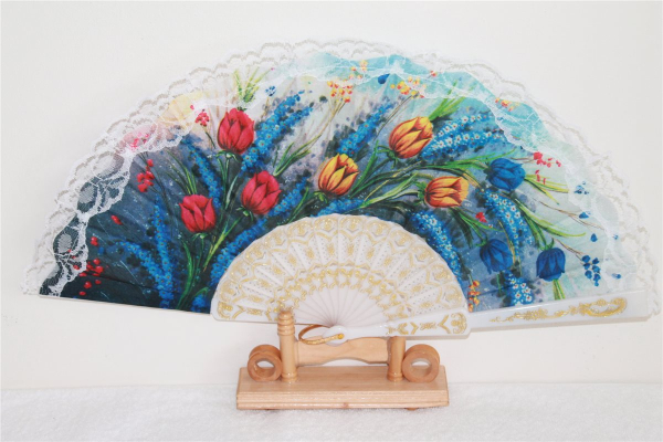 120-03, Ein Fächer Tanz Deko Spanisch Flamenco Hand Wind Blume Sommer Luft