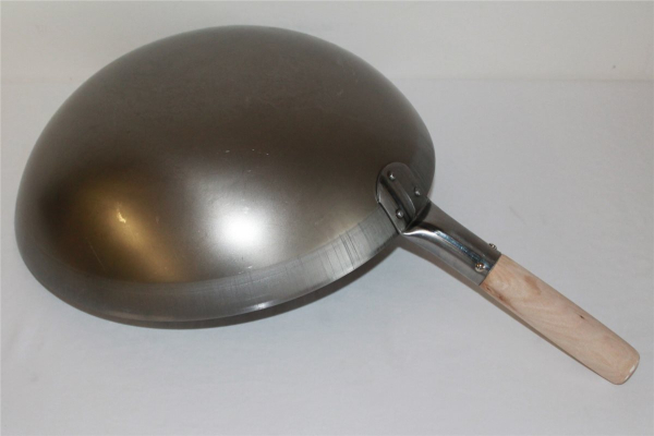Wok Pfanne 40 cm China Gastronomie runder Boden Gasherd Carbon Stahl