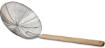 030 Metallsieb Holzgriff Ø 30cm Wok Sieb Abtropfsieb Seiher Durchschlag Rundsieb Öl Löffel