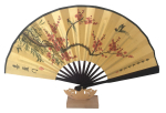 031 chinesisch Handfächer Asia Wand Deko China Fächer Seidenkarton Blüten