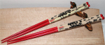 011 Chopsticks 2 Paar Stäbchen Esstäbchen Bänkchen Holz Essstäbchen
